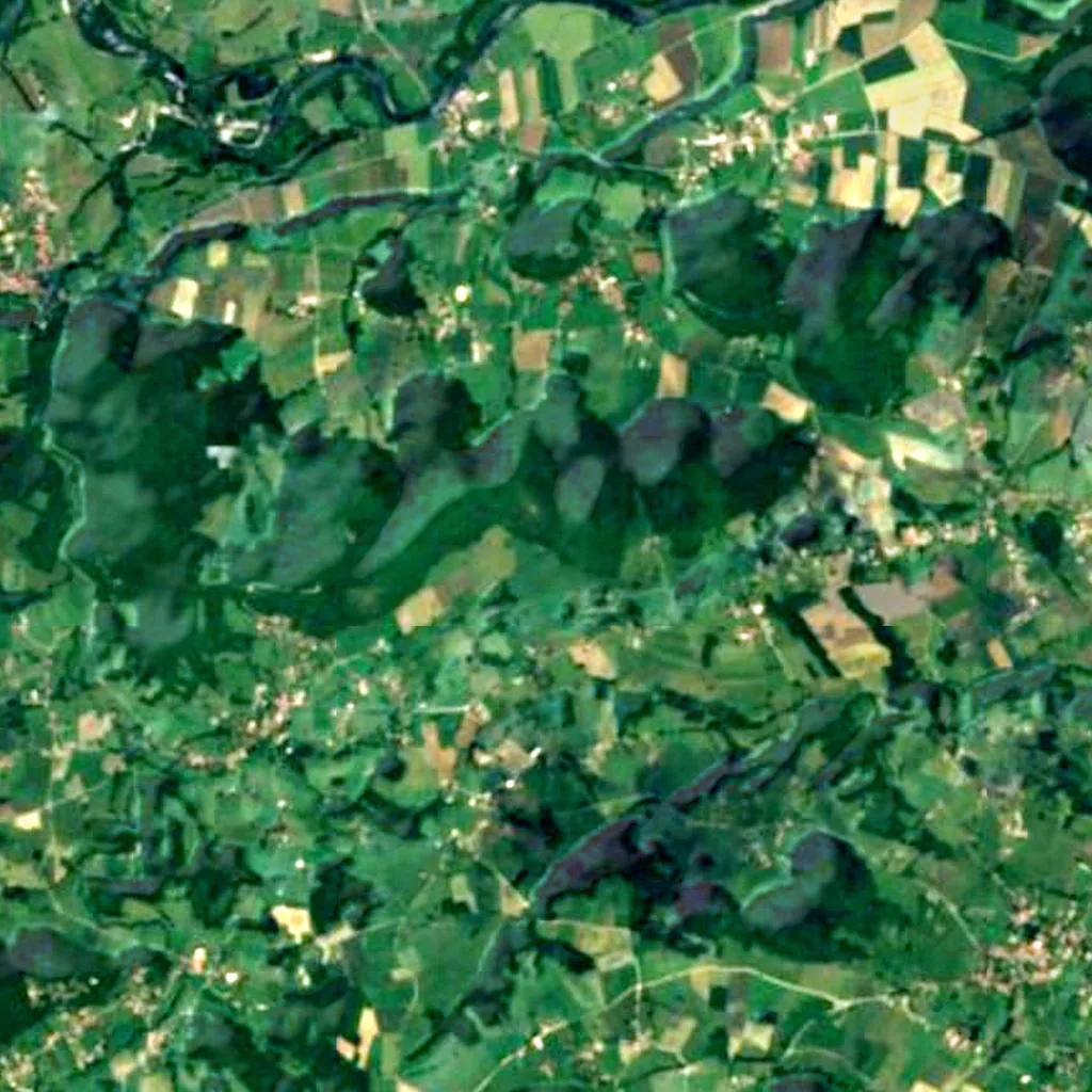 The ground above Grotte de Montespan (Sentinel-2)