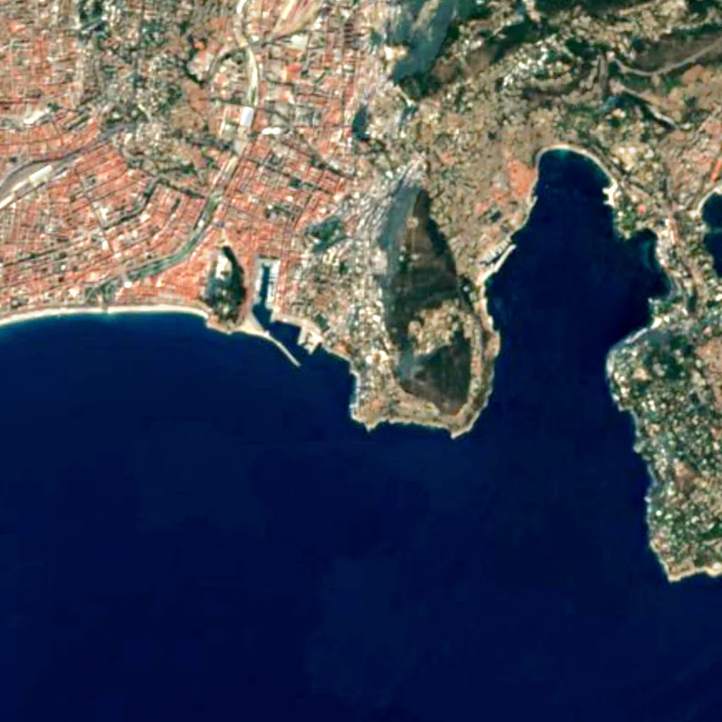 The ground above Grotte du Lazaret (Sentinel-2)