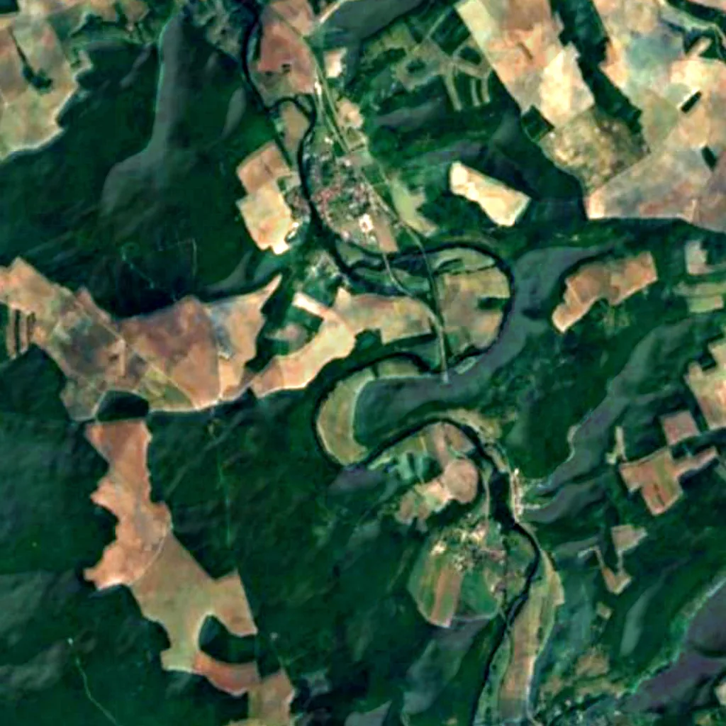 The ground above Grotte du Renne (Sentinel-2)