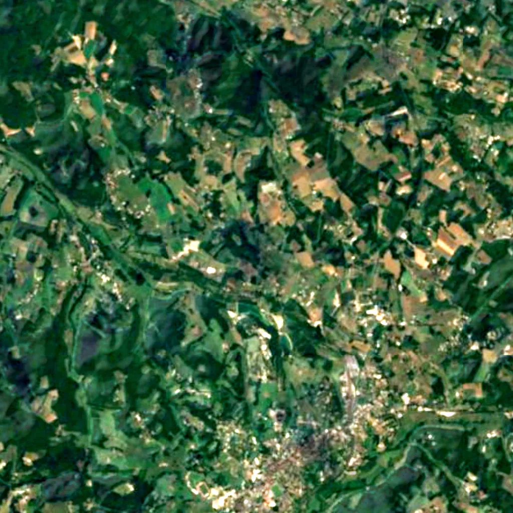 The ground above Grottes de Cougnac (Sentinel-2)