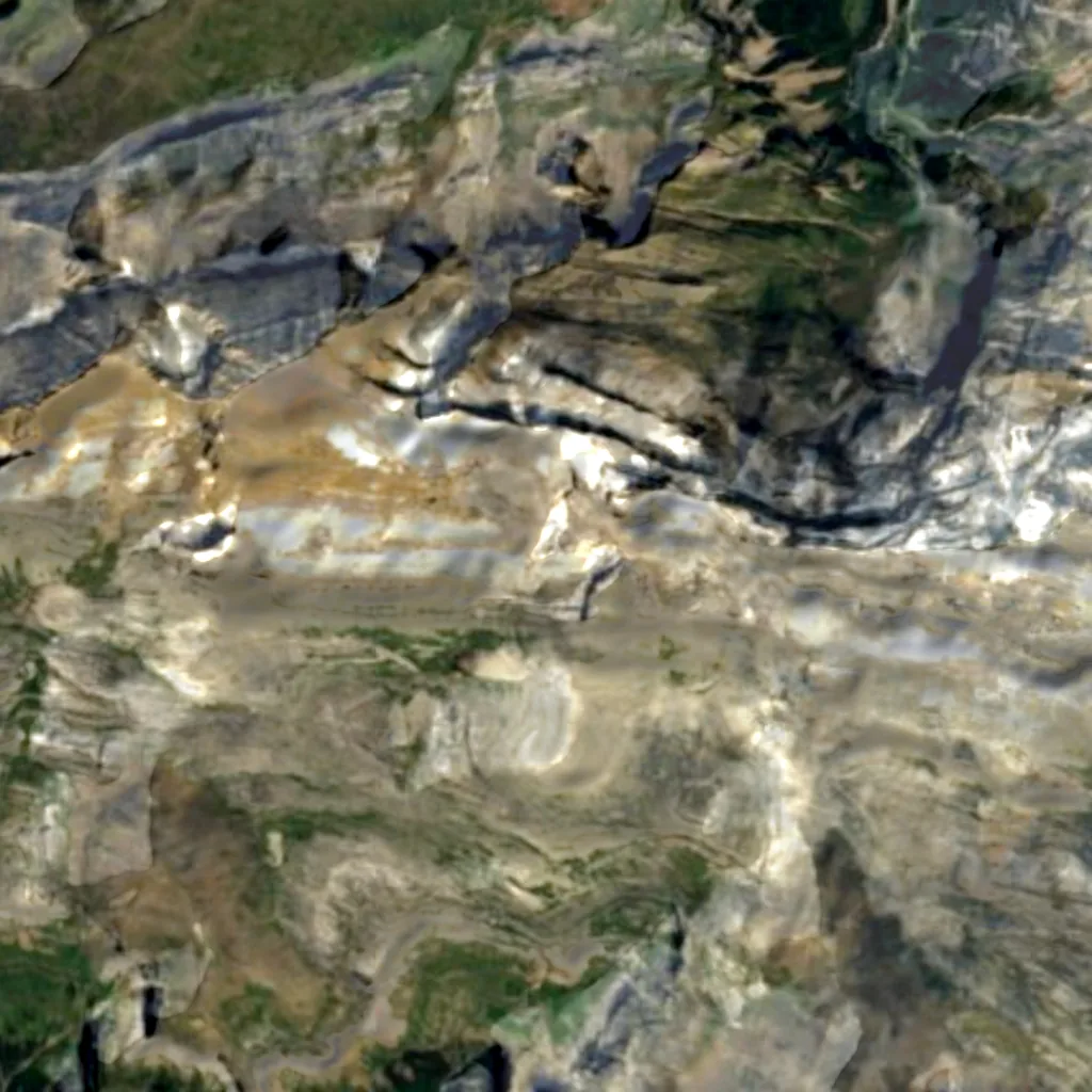 The ground above Grotto of Casteret (Sentinel-2)