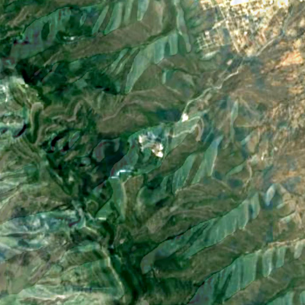 The ground above Grutas de Bustamante (Sentinel-2)