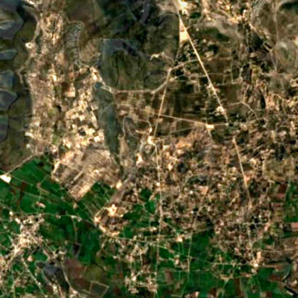 The ground above Grutas Xoxafi (Sentinel-2)