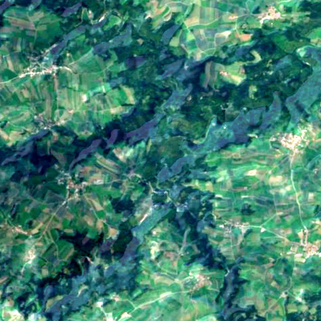 The ground above Gudenus cave (Sentinel-2)
