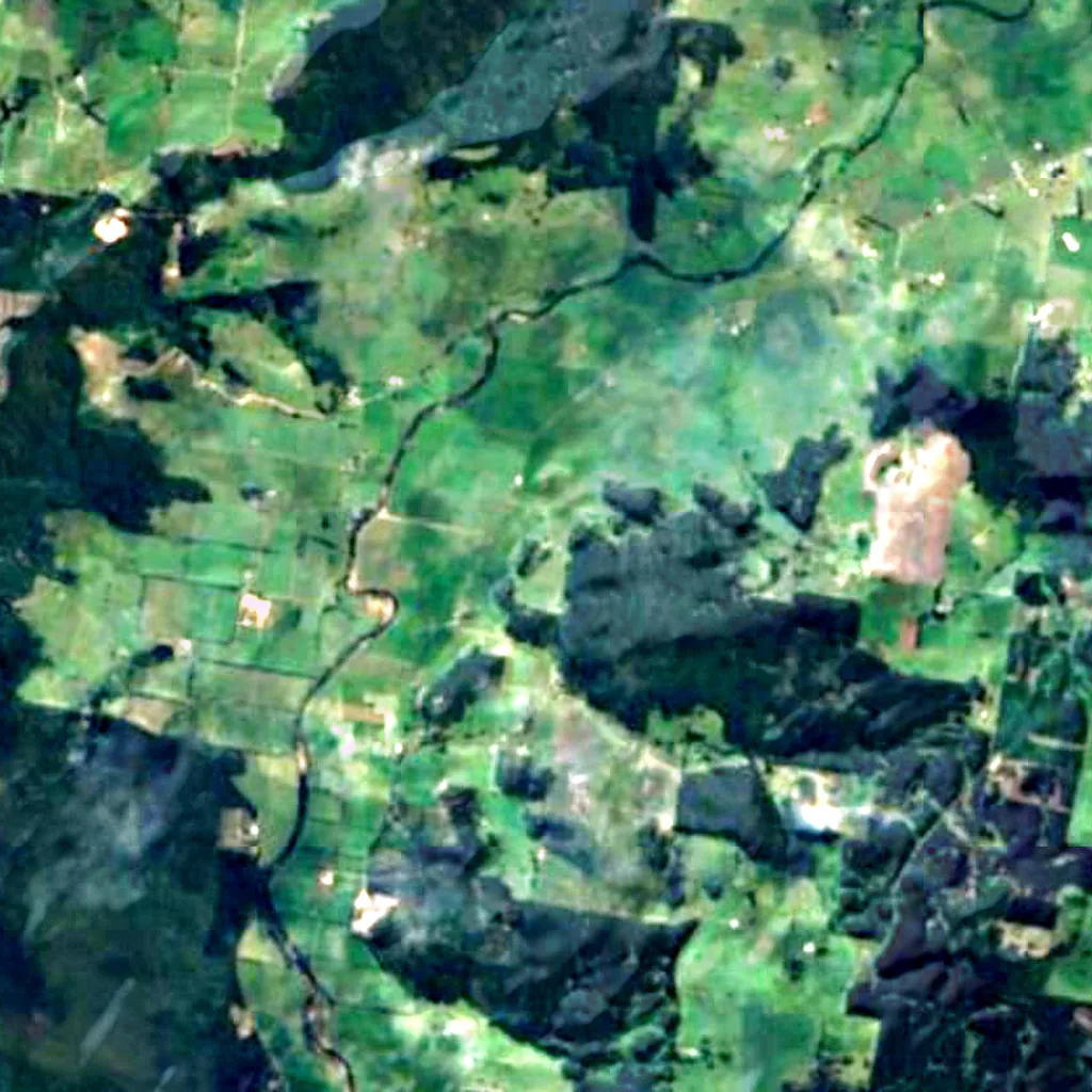 The ground above Gunns Plains Cave (Sentinel-2)