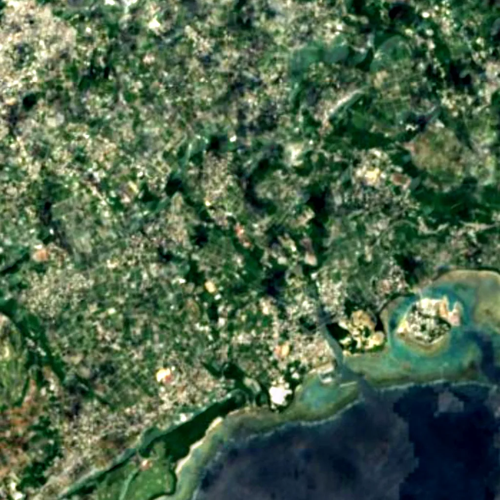 The ground above Gyokusendō (Sentinel-2)