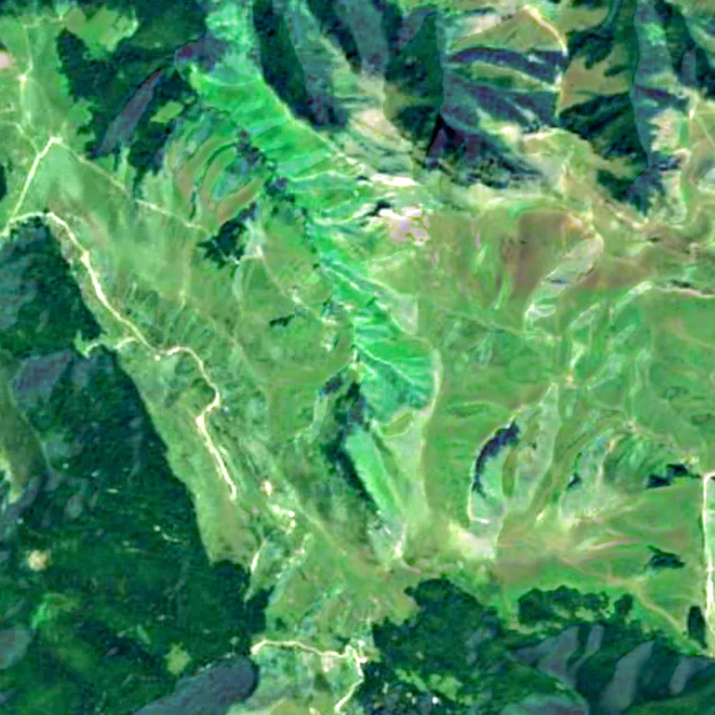 The ground above Harpea's Cave (Sentinel-2)