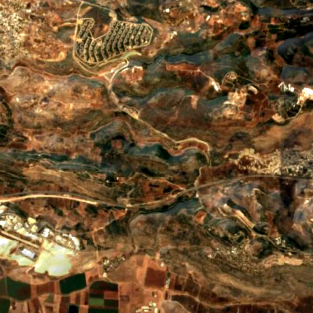 The ground above HaYonim Cave (Sentinel-2)
