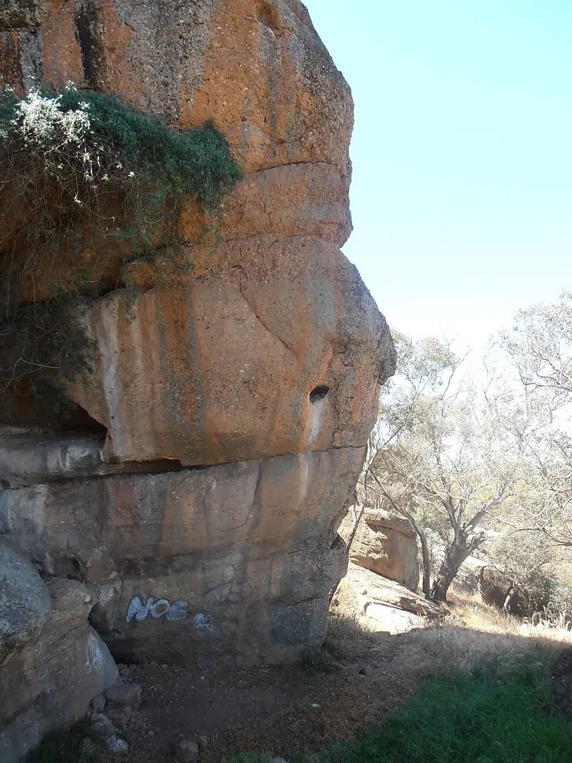 Exterior view of Hermit's Cave, Griffith NSW
