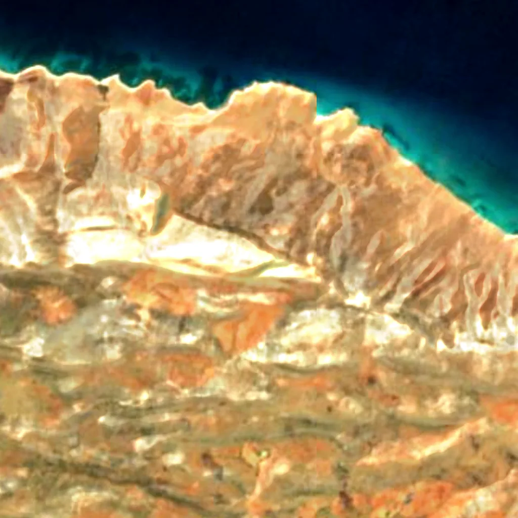 The ground above Hoq cave (Sentinel-2)