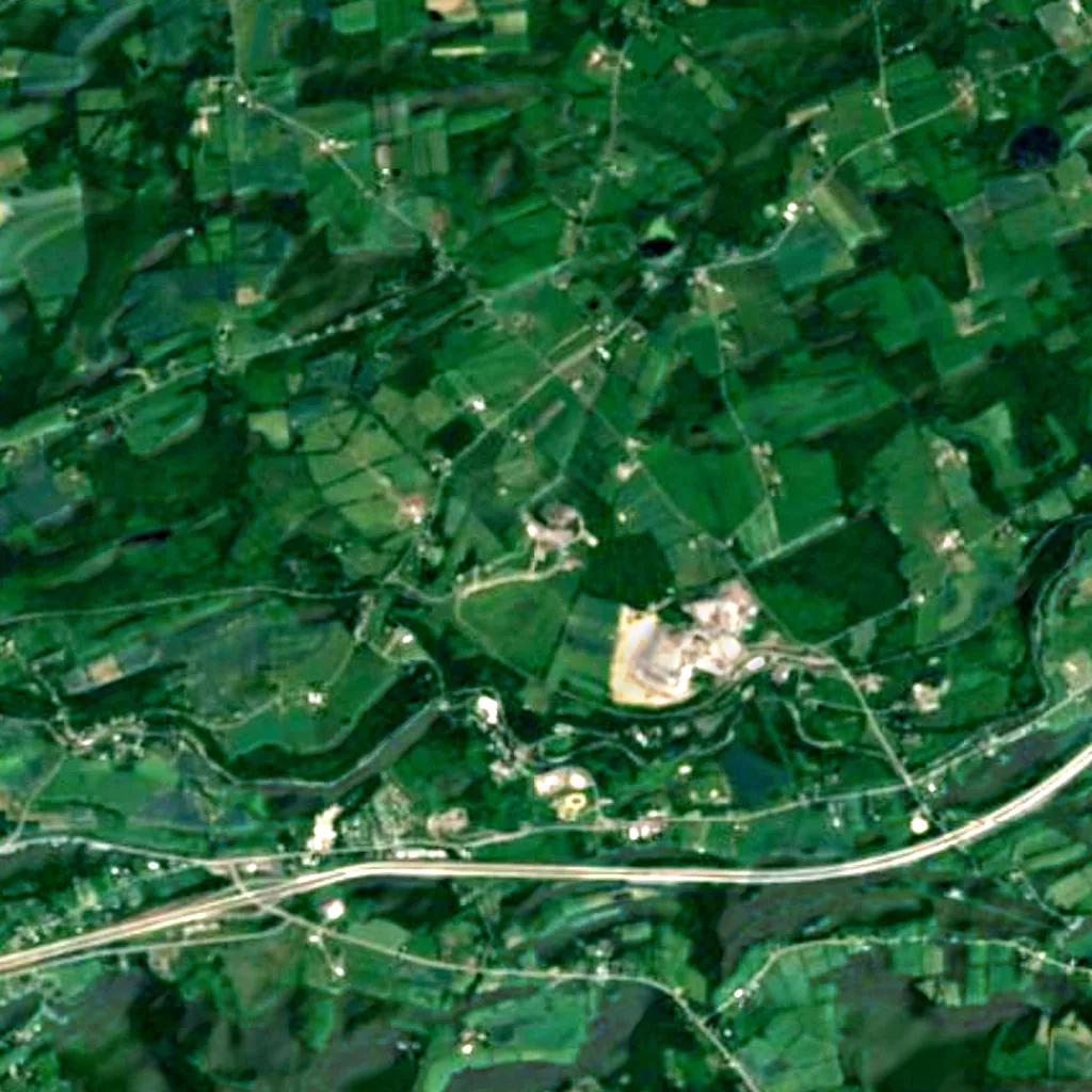 The ground above Howe Caverns (Sentinel-2)