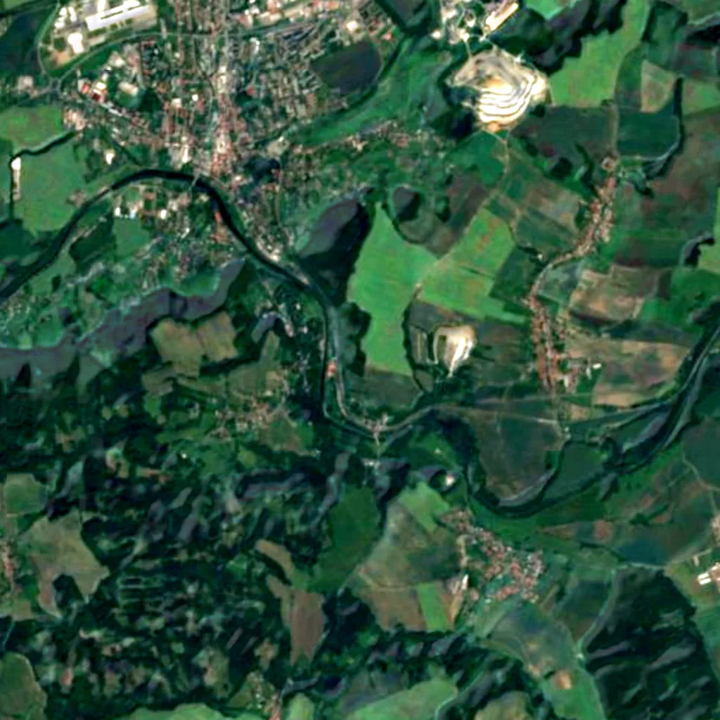The ground above Hranice Abyss (Sentinel-2)