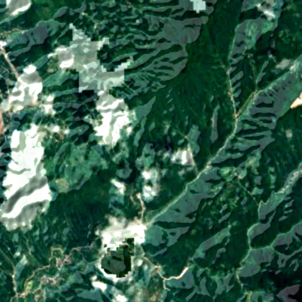 The ground above Huanglong Cave (Sentinel-2)