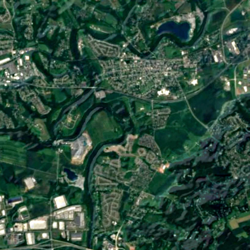 The ground above Indian Echo Caverns (Sentinel-2)