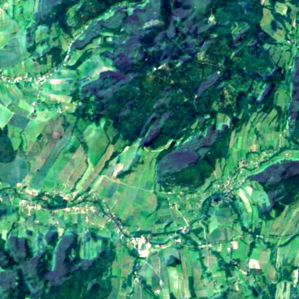The ground above Jaskinia Radochowska (Sentinel-2)