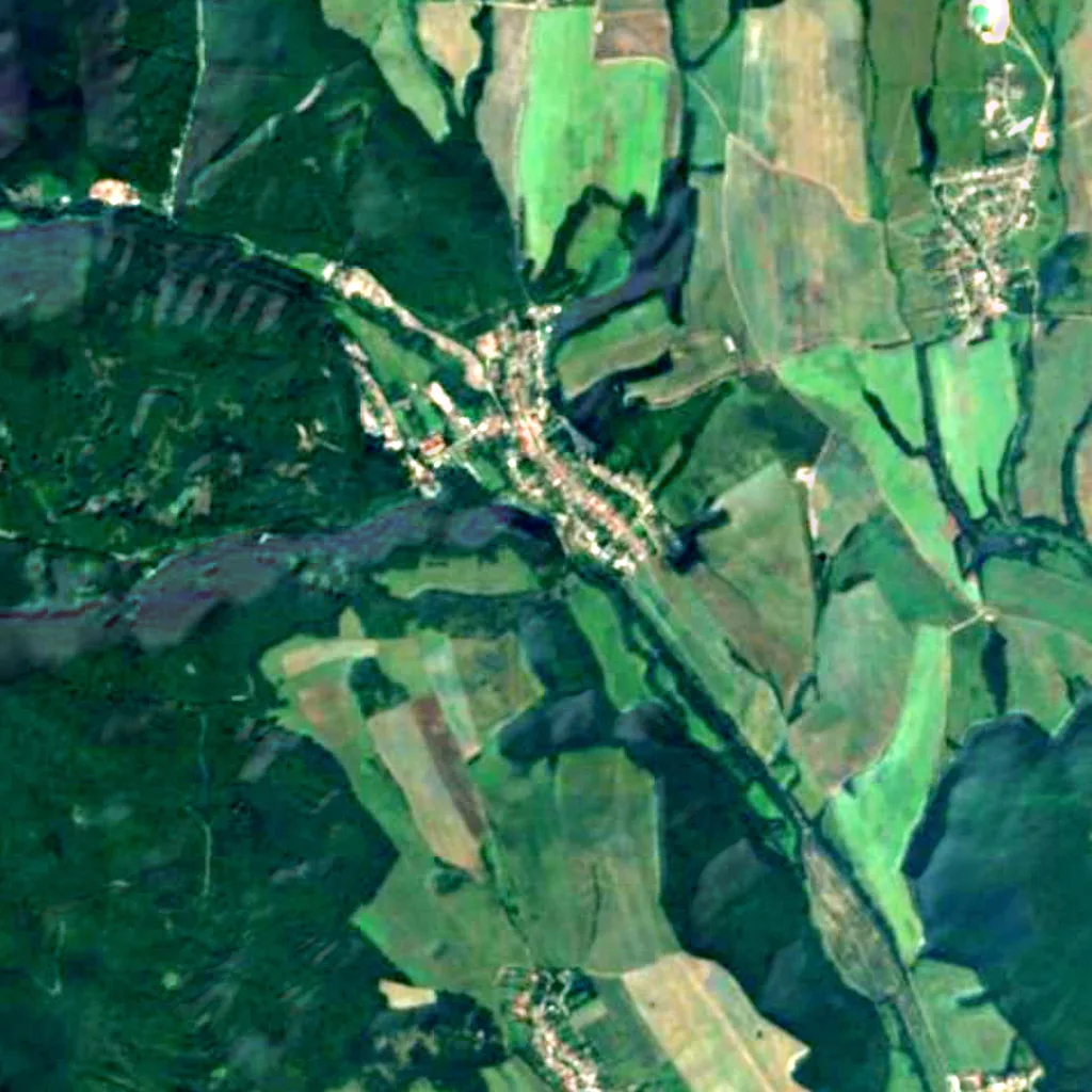 The ground above Jasovská Cave (Sentinel-2)