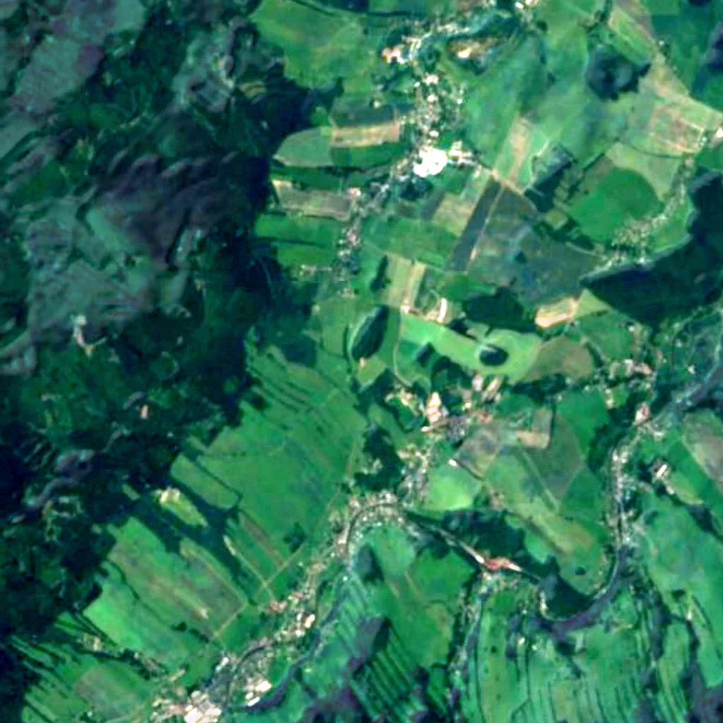 The ground above Jeskyně Na Špičáku (Sentinel-2)