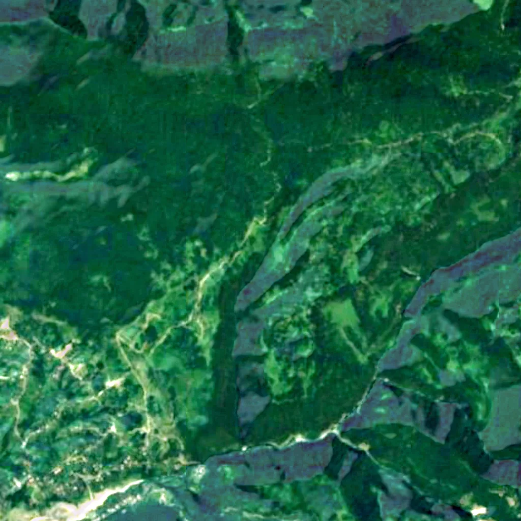 The ground above Jortsku Cave Natural Monument (Sentinel-2)