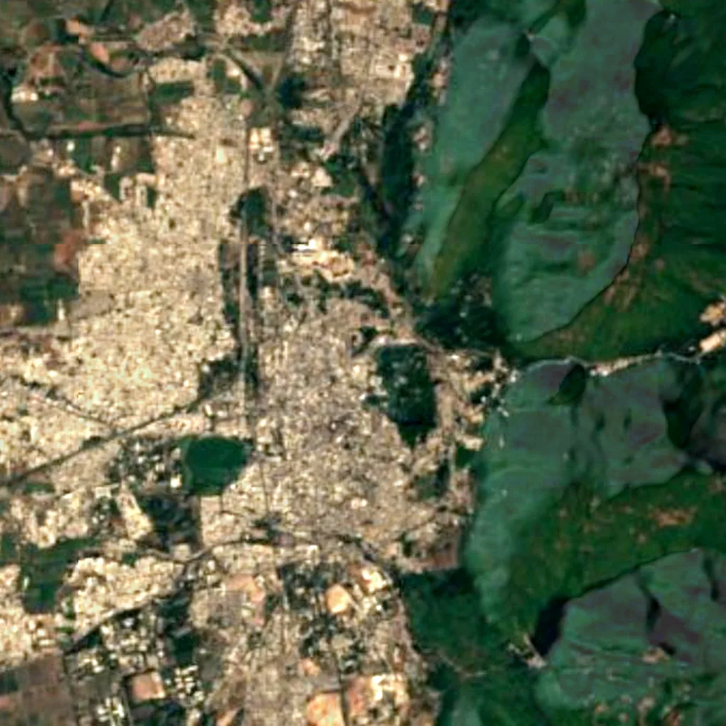 The ground above Junagadh Buddhist Cave Groups (Sentinel-2)