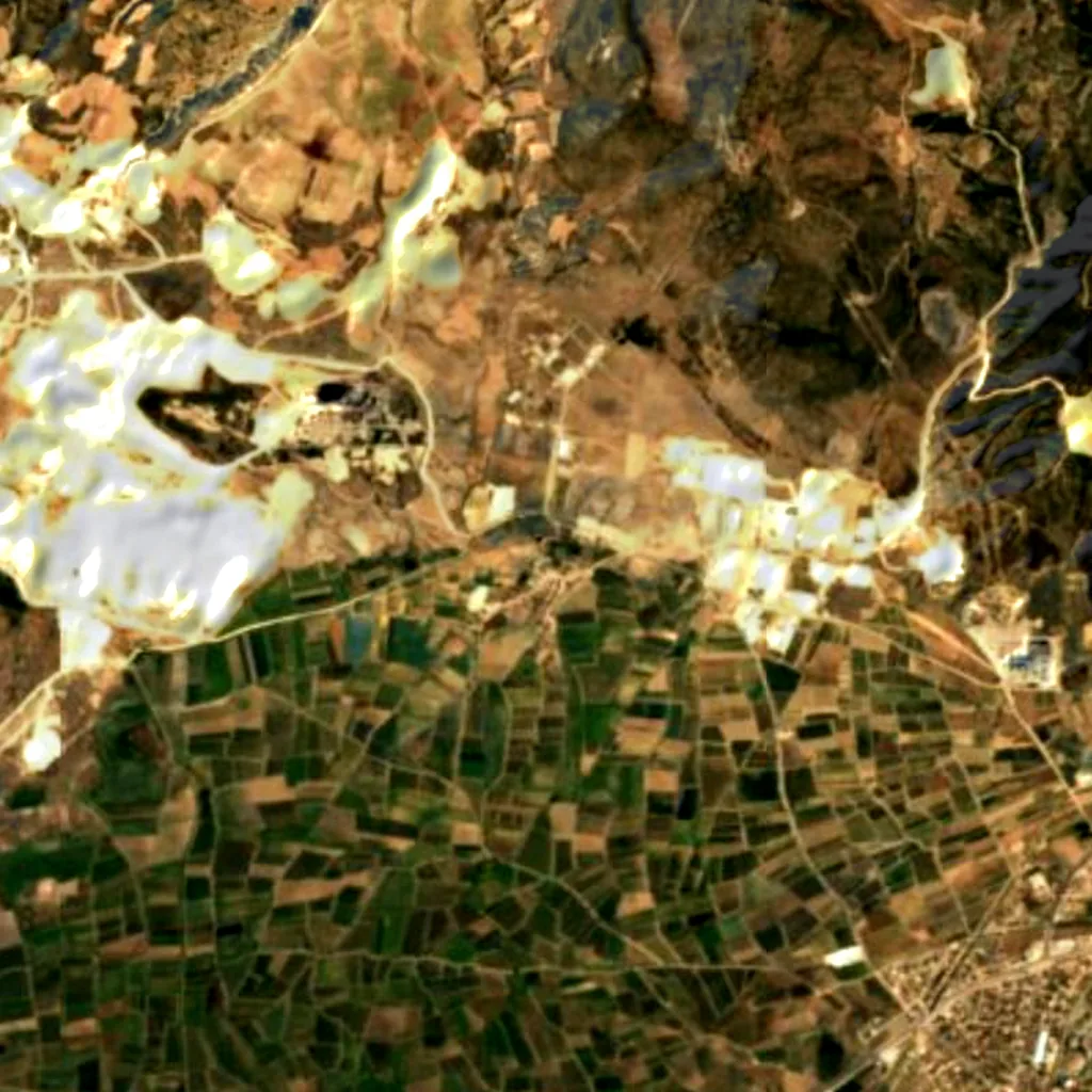 The ground above Kaklık Cave (Sentinel-2)