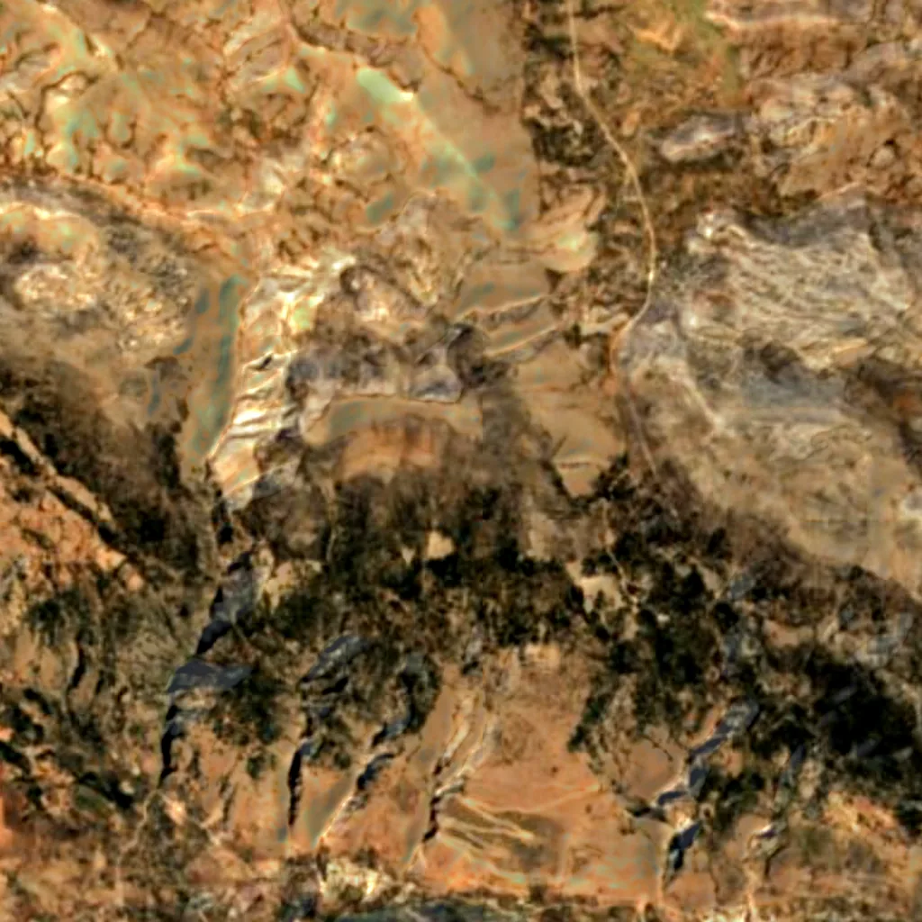The ground above Kamares Cave (Sentinel-2)