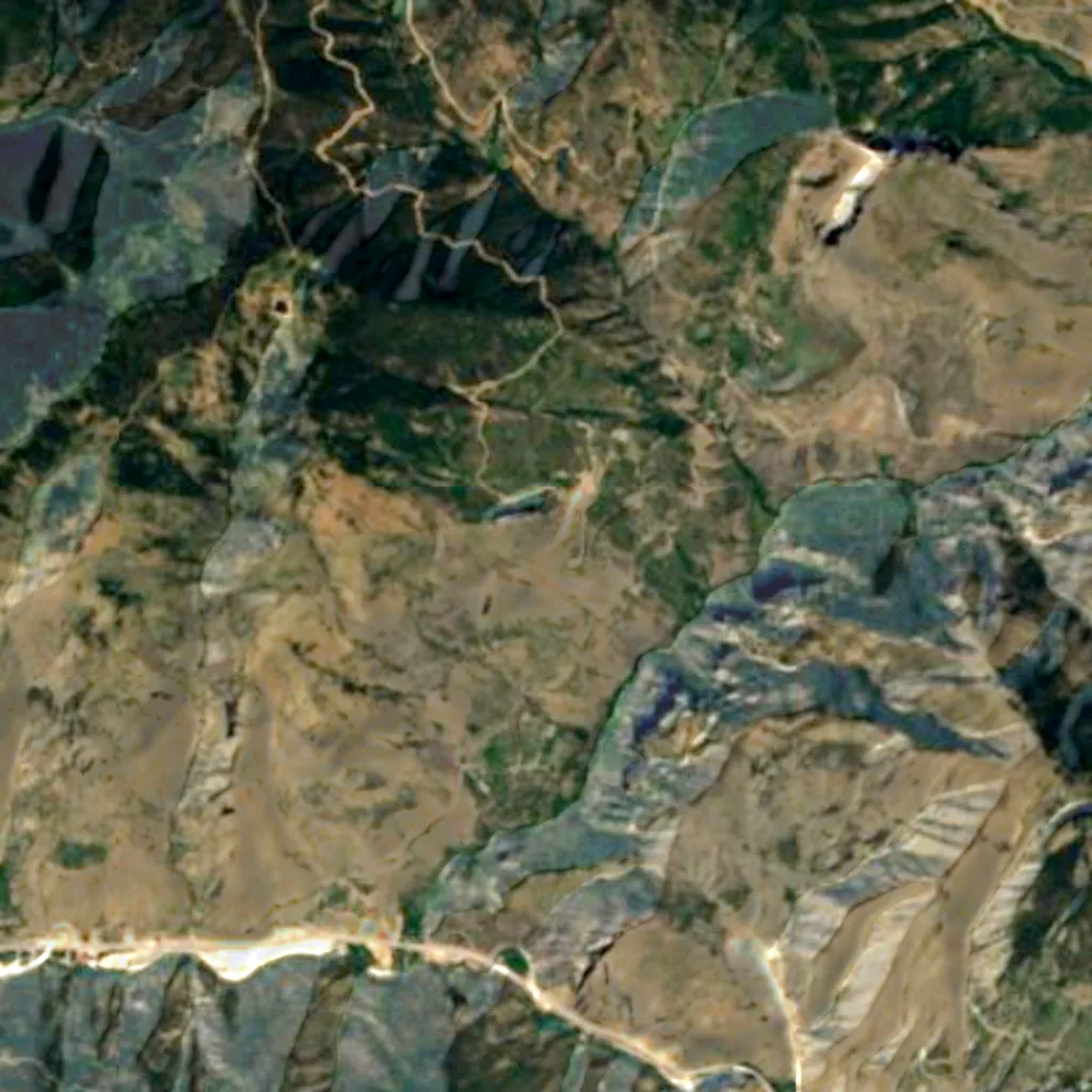 The ground above Karaca Cave (Sentinel-2)