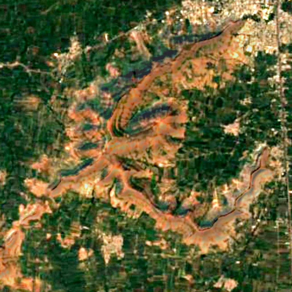 The ground above Karad Caves (Sentinel-2)