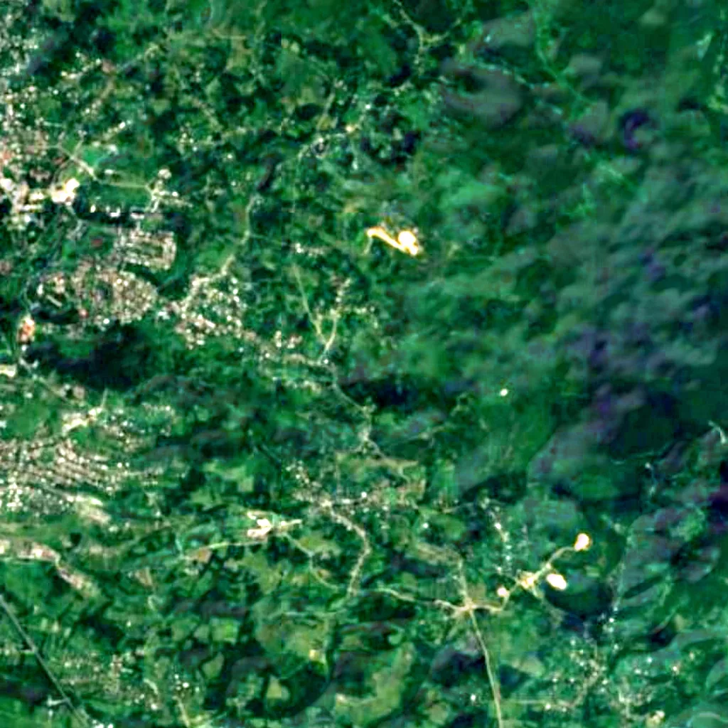 The ground above Khomuli Cave Natural Monument (Sentinel-2)