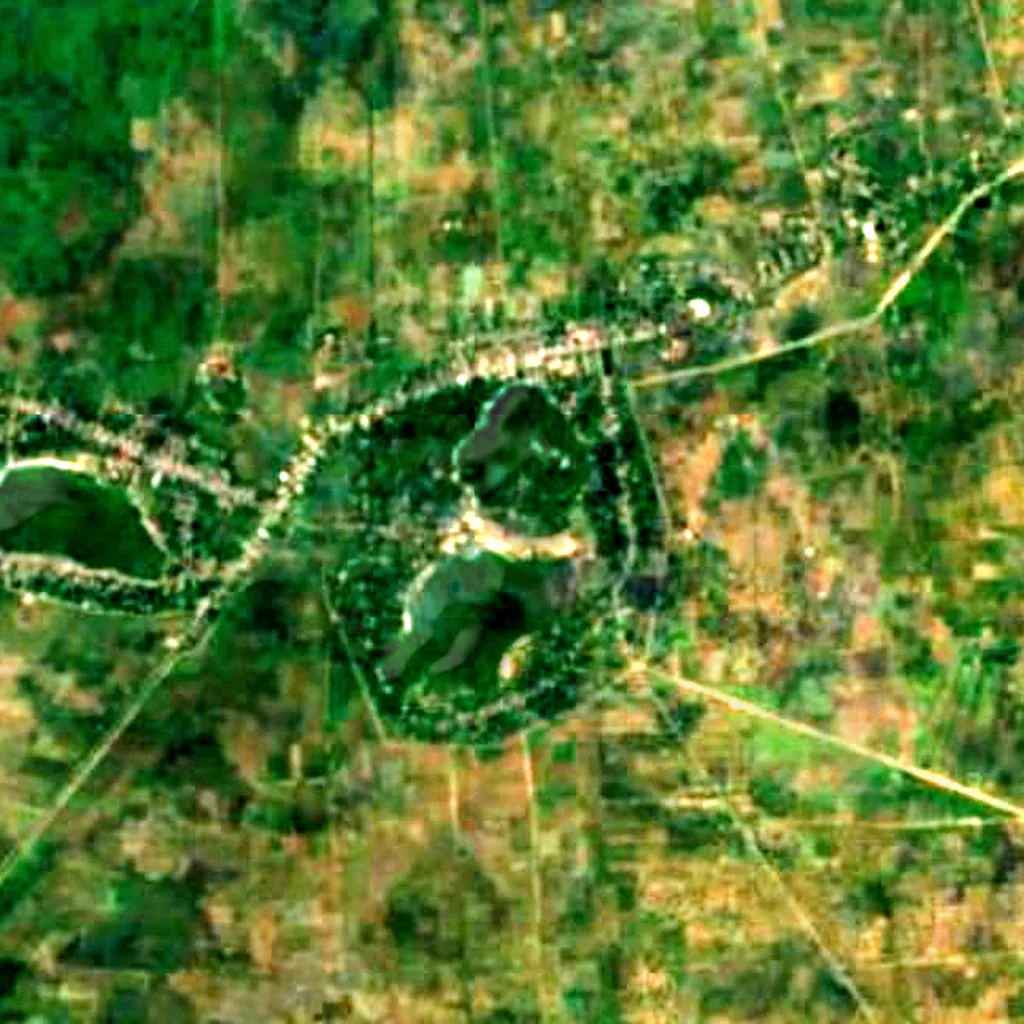 The ground above Killing caves of Phnom Sampeau (Sentinel-2)