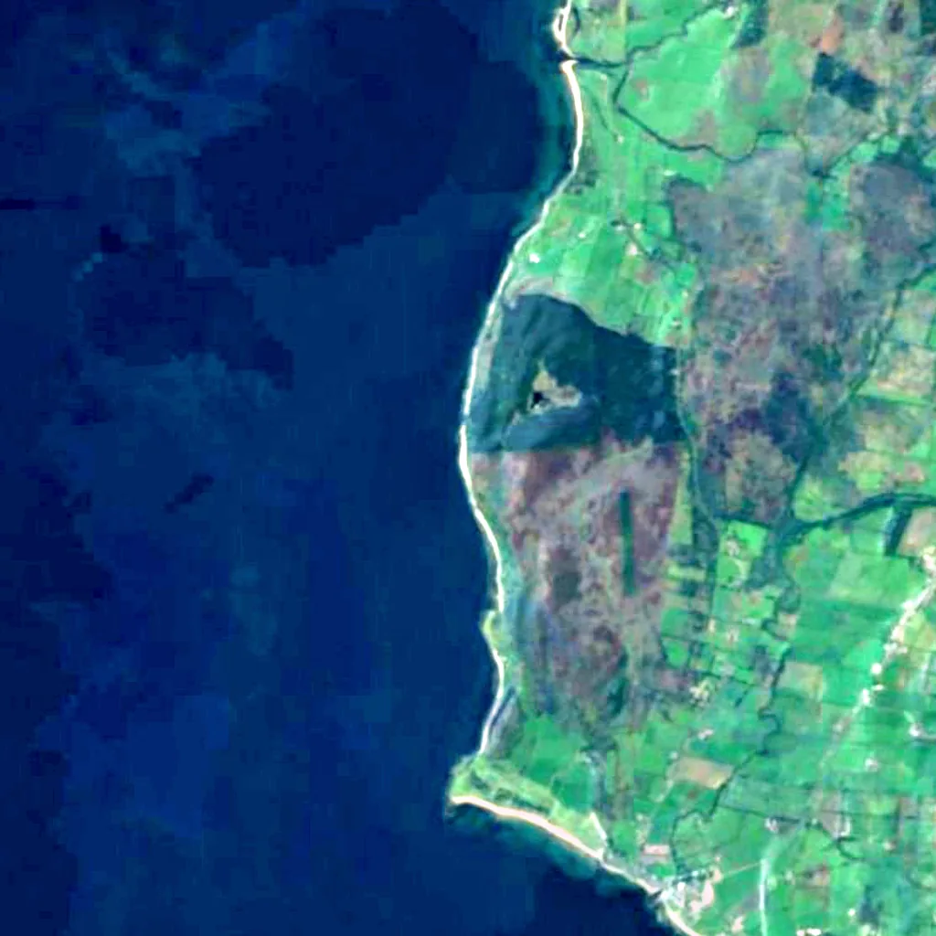The ground above King's Cave (Sentinel-2)