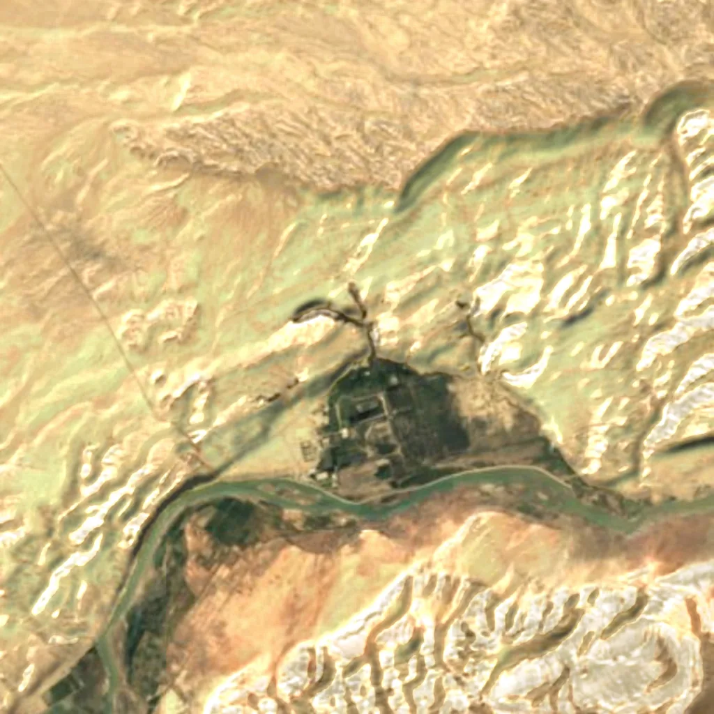 The ground above Kizil Caves (Sentinel-2)
