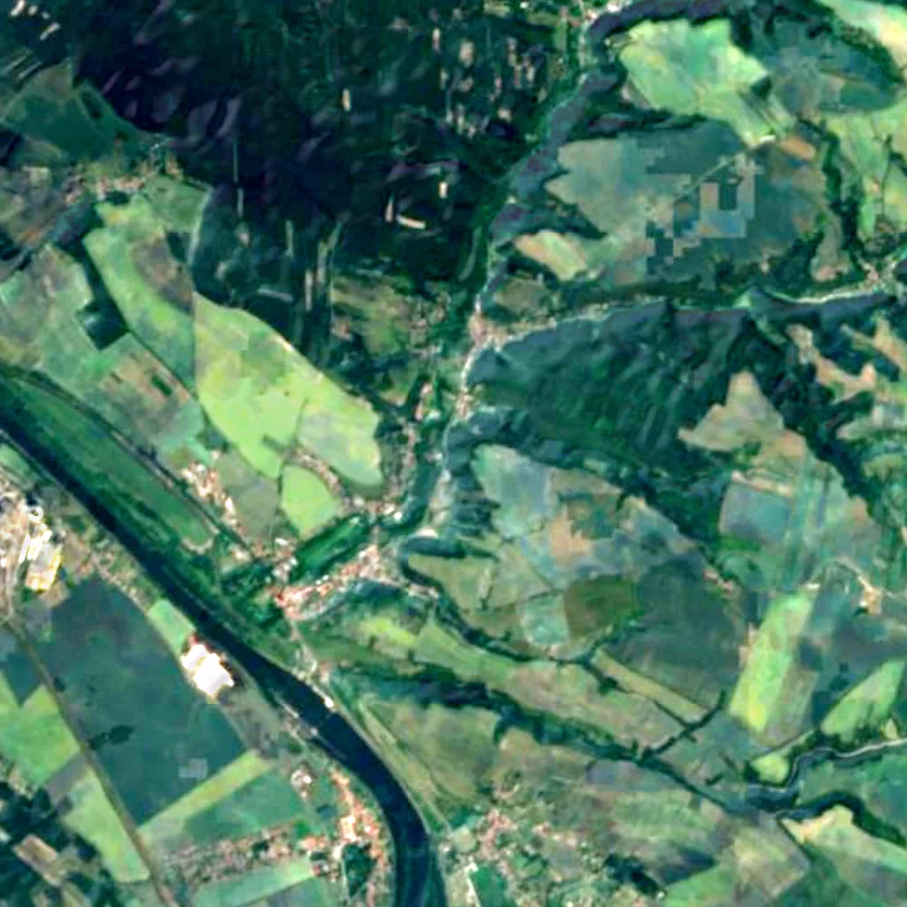 The ground above Klácelka (Sentinel-2)