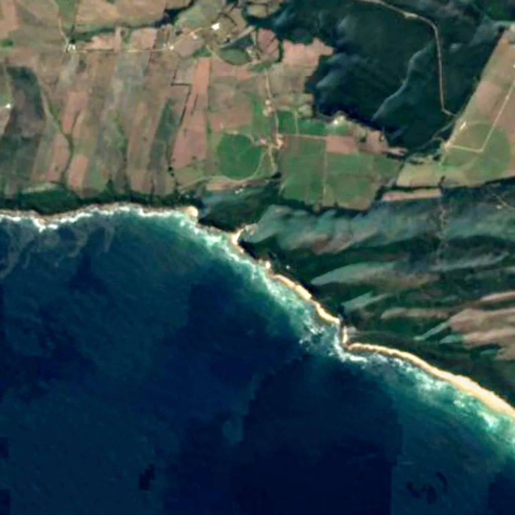 The ground above Klasies River Caves (Sentinel-2)