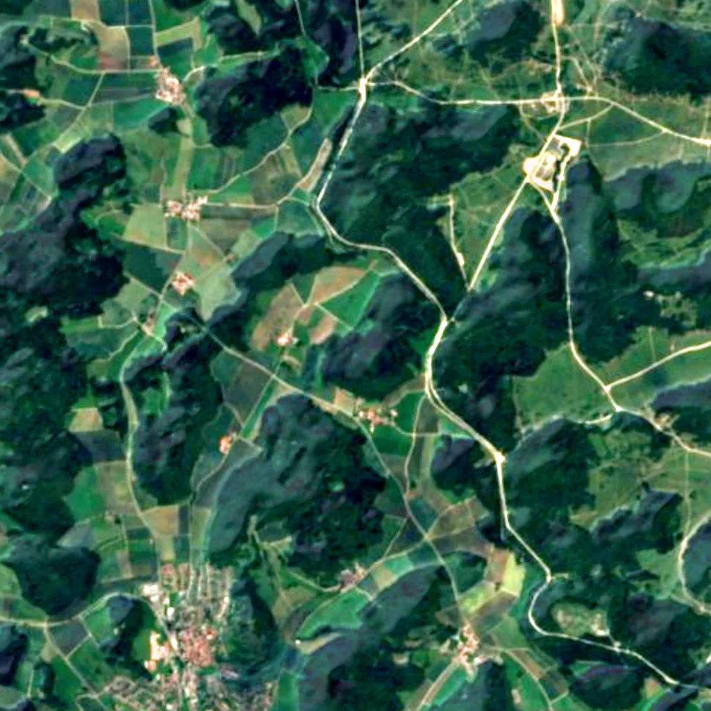 The ground above König-Otto-Tropfsteinhöhle (Sentinel-2)