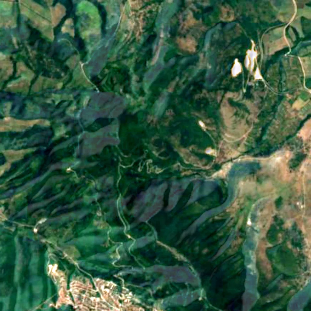 The ground above Kozarnika, Dimovo Municipality (Sentinel-2)