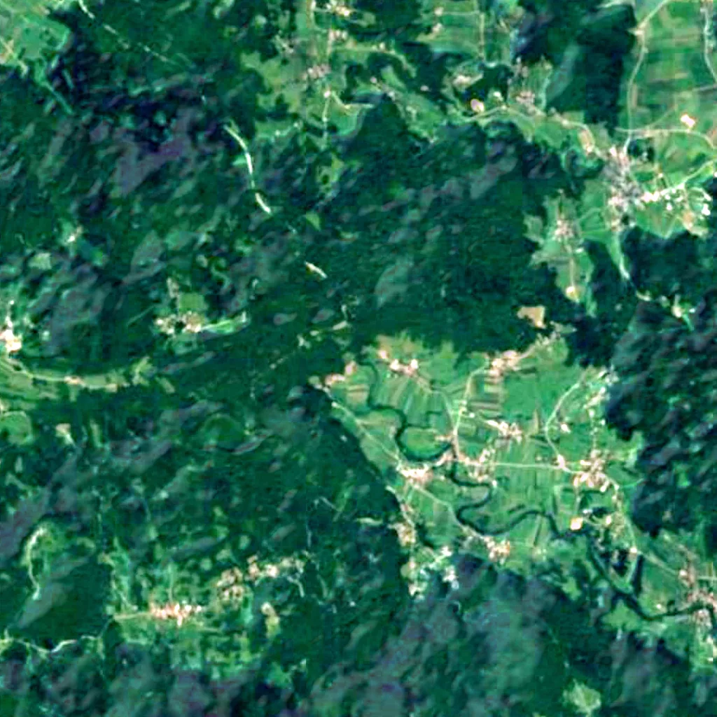 The ground above Krka Cave (Sentinel-2)