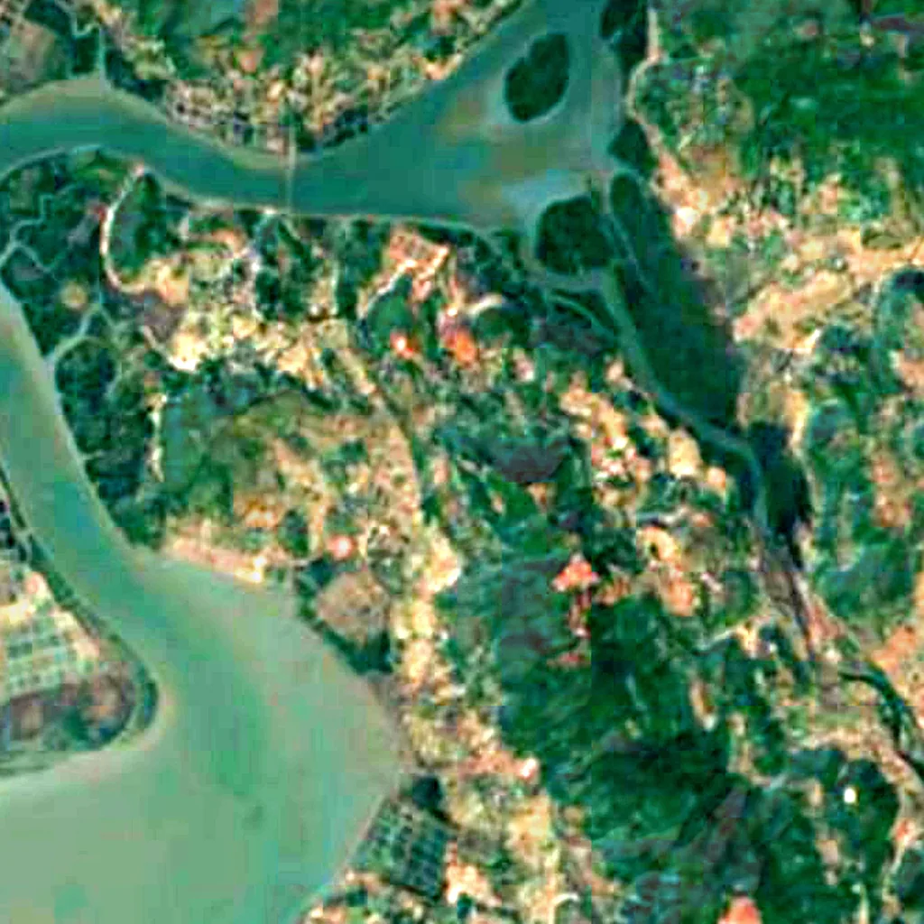 The ground above Kuda Caves (Sentinel-2)