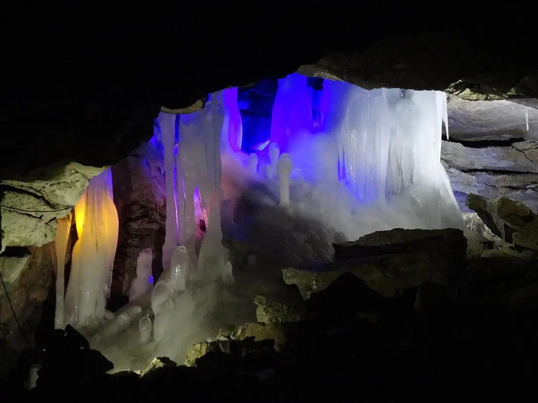 Ice in Kungur Ice Caves Kungur Russia (14449184586)