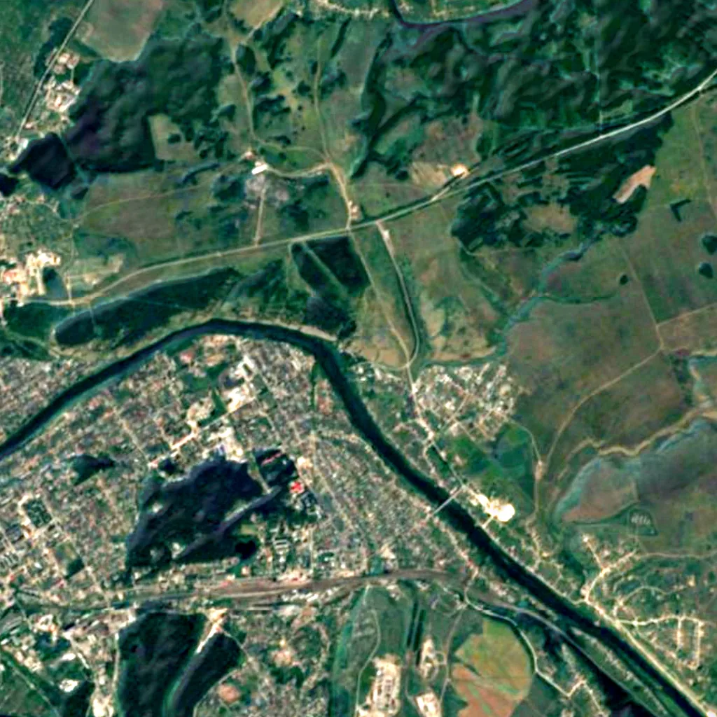The ground above Kungur Ice Cave (Sentinel-2)