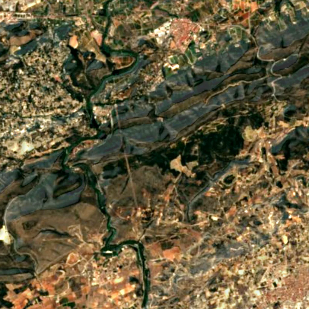 The ground above La Cova Negra (Sentinel-2)
