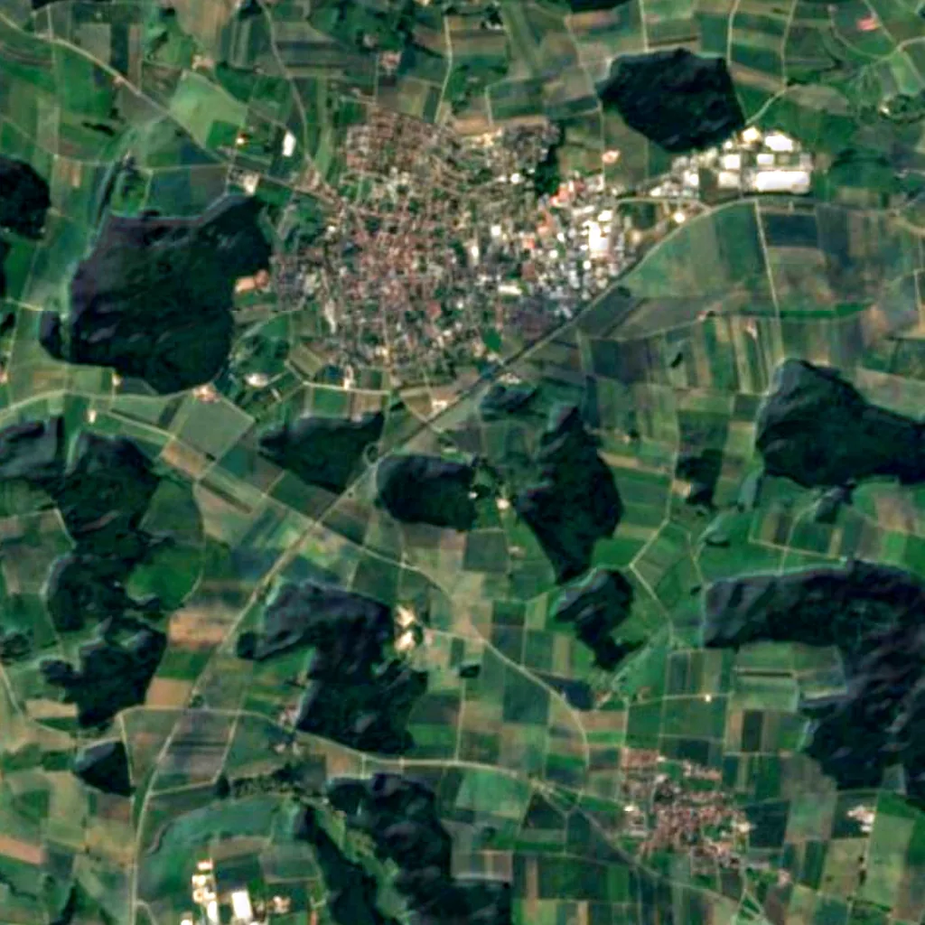 The ground above Laichinger Tiefenhöhle (Sentinel-2)