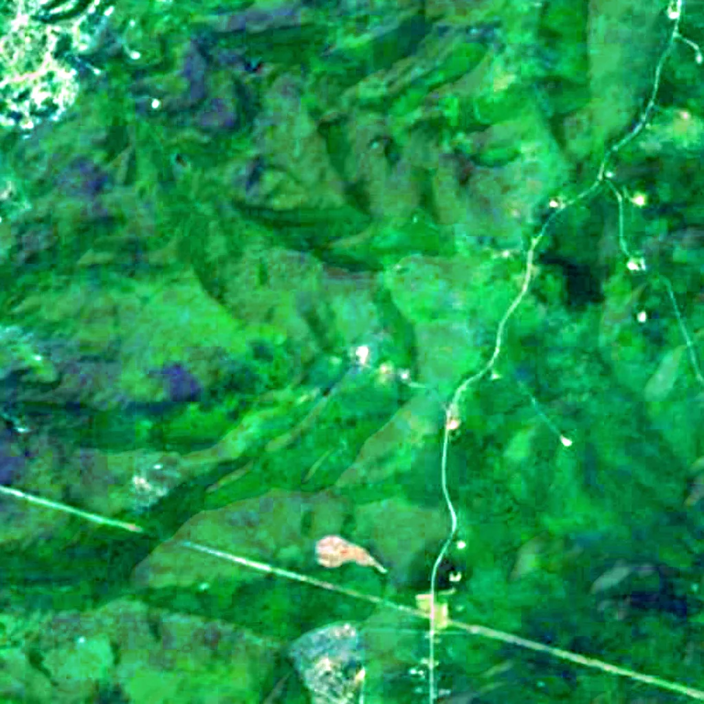 The ground above Laurel Caverns (Sentinel-2)