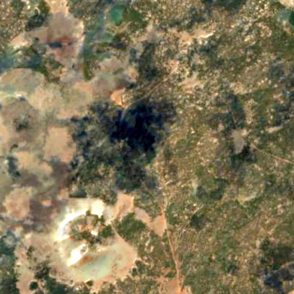 The ground above Lava River Cave (Sentinel-2)