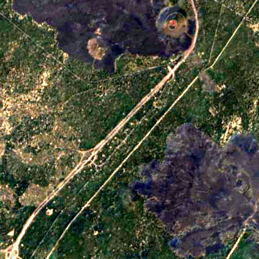 The ground above Lava River Cave (Sentinel-2)