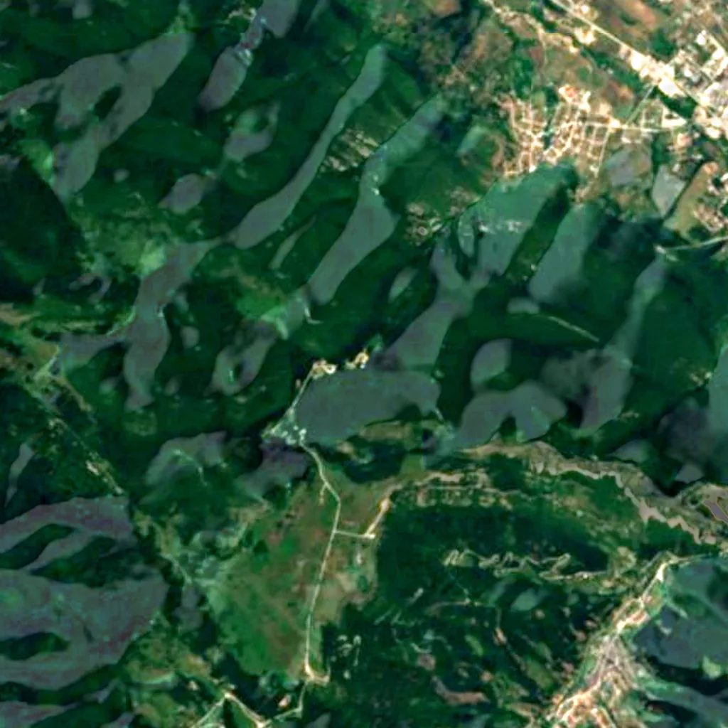 The ground above Ledenika Cave (Sentinel-2)