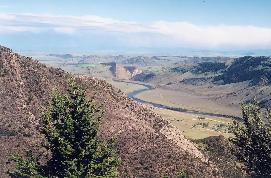 From the mouth of the Lewis and Clark Caverns