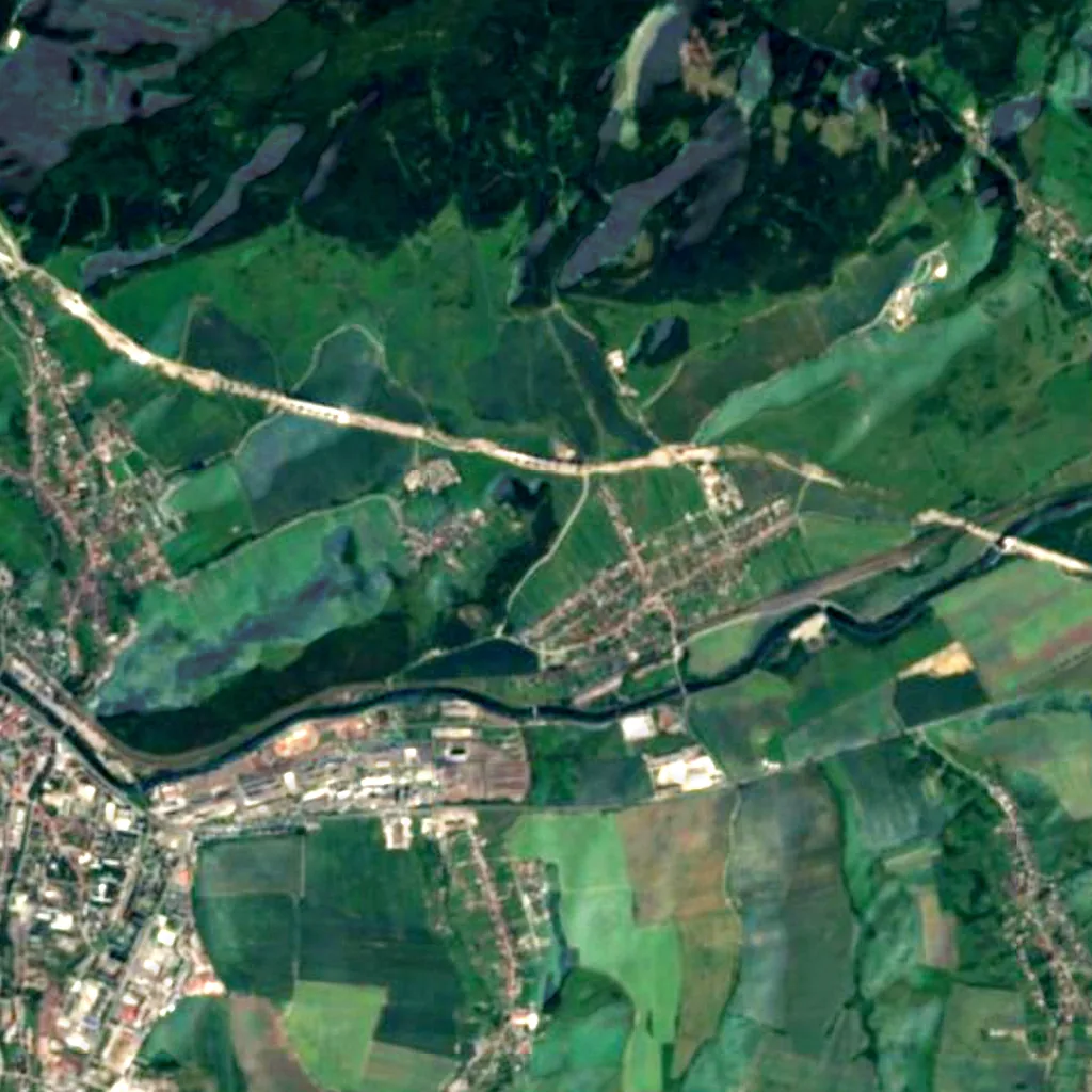 The ground above Liskovská jaskyňa (Sentinel-2)