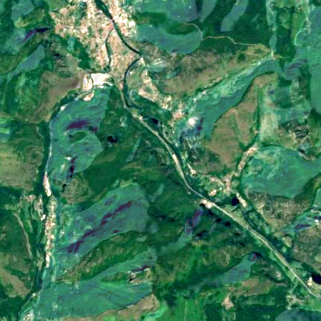 The ground above Lombrives (Sentinel-2)