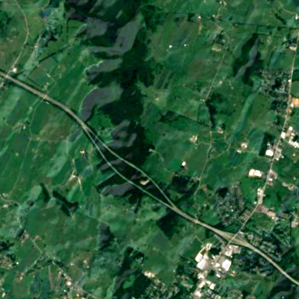 The ground above Lost World Caverns (Sentinel-2)