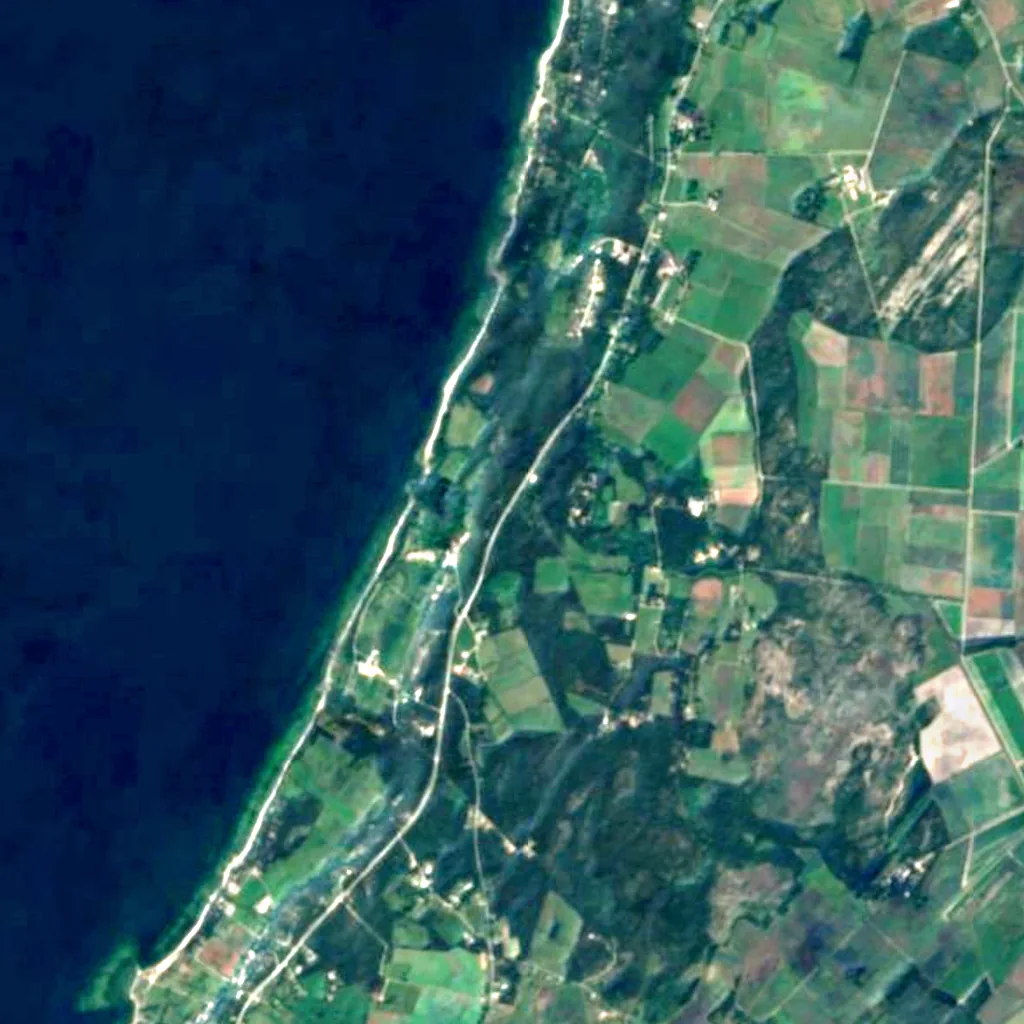 The ground above Lummelunda cave (Sentinel-2)